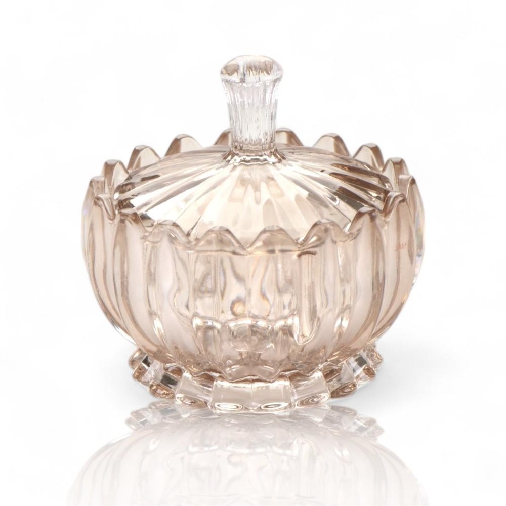 SCATOLA VETRO 10X10CM TORTORA